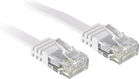 Lindy RJ45 Patchkabel CAT 6 U/UTP Ethernet LAN Kabel Weiß, Länge: 5,00 m - Bild 1