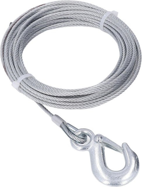 TOMTOP JMS Windenseil aus verzinktem Edelstahl in Grau, Durchmesser: 4 mm, Länge: 12 m, Tragkraft: 2000 LBS - Bild 1