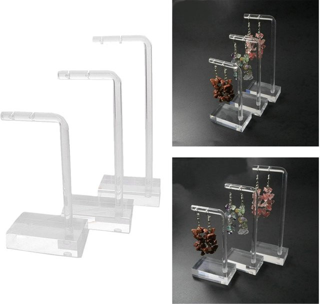 Phenovo Ohrring Display Rack, Acryl, T-Form, 3 Stück, Unisex - Bild 1