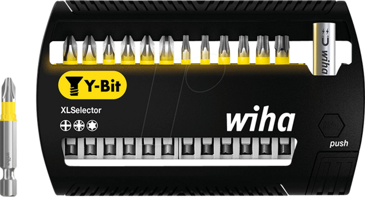 Wiha Bit-Set XLSelector 13-teilig mit Y-Bit, Phillips, Pozidriv und TORX, 50 mm, für Impact- und Schlagschrauber geeignet - Bild 2
