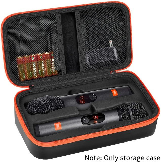 Schutzhülle für JBL Wireless Two Microphone System, Universelle Handheld Dual Mic Reisetasche, Schwarz - Bild 1