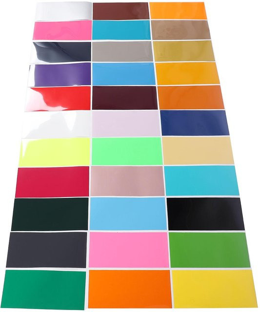 OutsideWorld Smart Aufbügel-Bundle mit 33 Stück Wärmeübertragungsfolien für T-Shirts und Kleidung, Multicolor und Blau - Bild 1