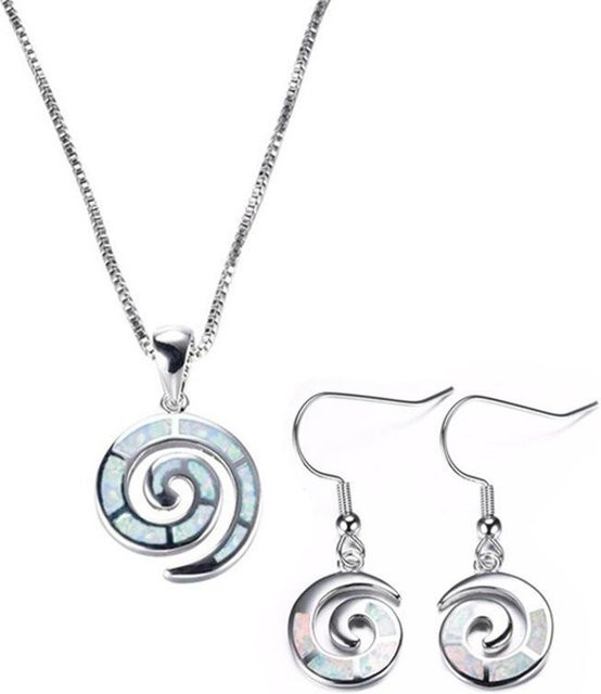 Lucky Star Jewelry Schmuck-Set, Imitation Blaues Feueropal, Kristall, Weiß, Damen - Bild 1