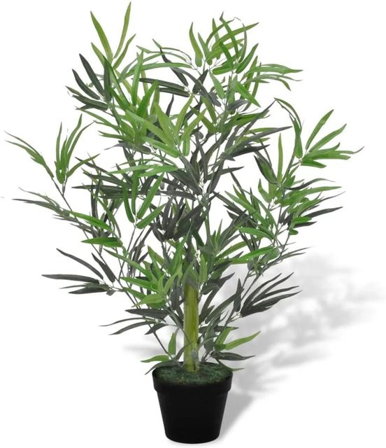 vidaXL Künstlicher Bambusbaum in Grün mit Topf, Höhe: 80 cm - Bild 1