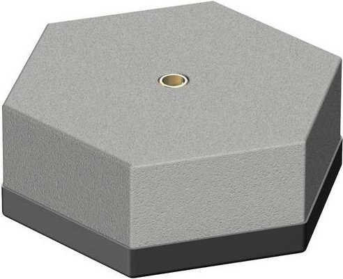 OBO Bettermann 5402891 101 ST Standfuß aus Kunststoff, Grau, 4er-Set - Bild 1