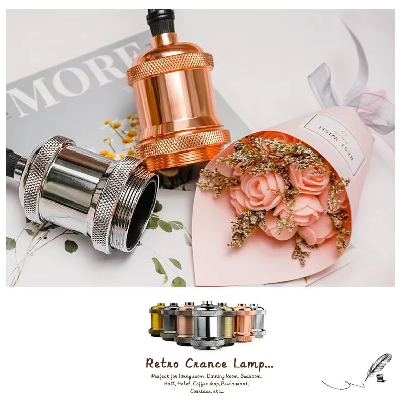 LATTUSO E27 Vintage Edison Glühbirnen Sockel Adapter für Deckenleuchten und Lampenständer - Bild 4