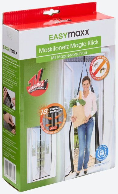 Magic Klick-Moskitonetz in Schwarz, B x H: 150 x 130 cm - Bild 1