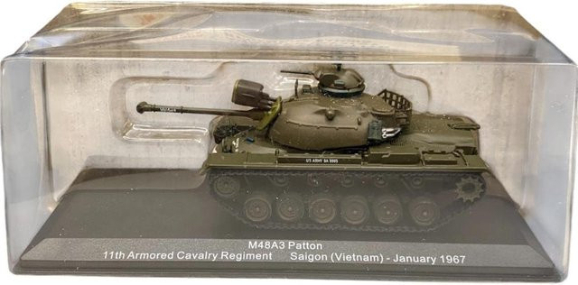 Altaya Hauptkampfpanzer M48A3 Patton Kavallerieregiment Saigon Vietnam 1967, Druckguss-Miniatur, Maßstab 1:72 - Bild 1