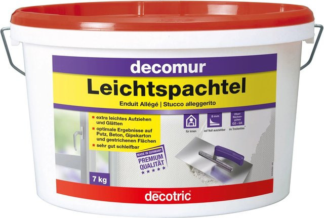 Decotric Decomur Leichtspachtel Weiß 7 kg - Bild 1