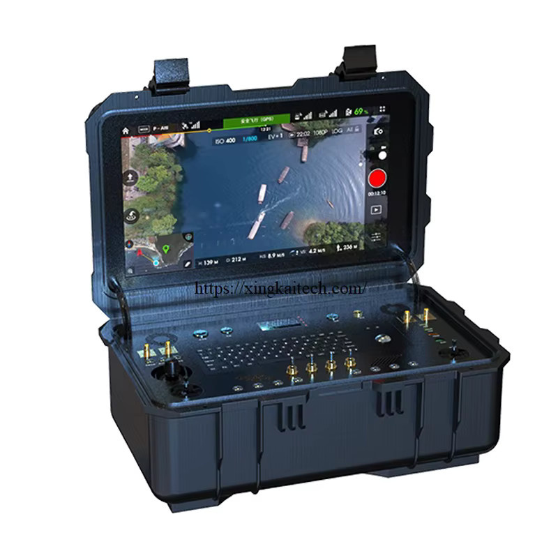 XINGKAITECH Dron Ground Control Station Tragbare Robuste Dual-Joystick Bodensteuerungsstation in Schwarz - Bild 3