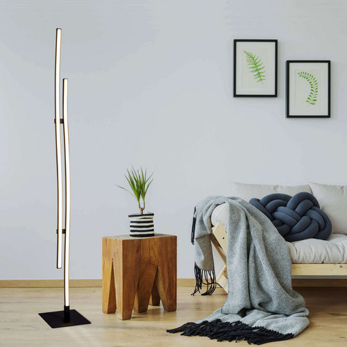 Näve LED Stehleuchte Onda in Schwarz mit Wellenform, B/T/H: 13 x 13 x 130 cm - Bild 2