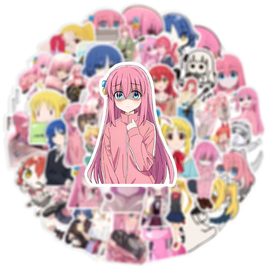 50 Stück BOCCHI Anime Aufkleber Kawaii Gotoh Hitori Sticker Set in Multicolour für Laptop und Notizbuch - Bild 3