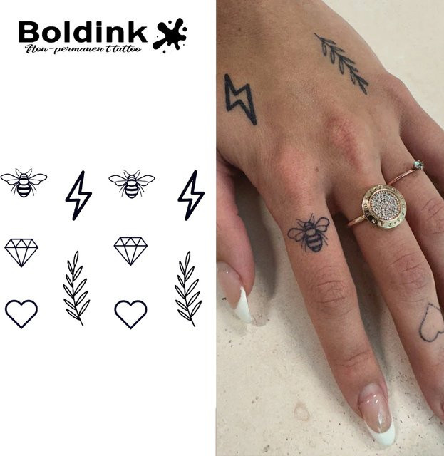 Boldink Temporäres Finger-Tattoo, wasserfest, semi-permanent - Bild 1
