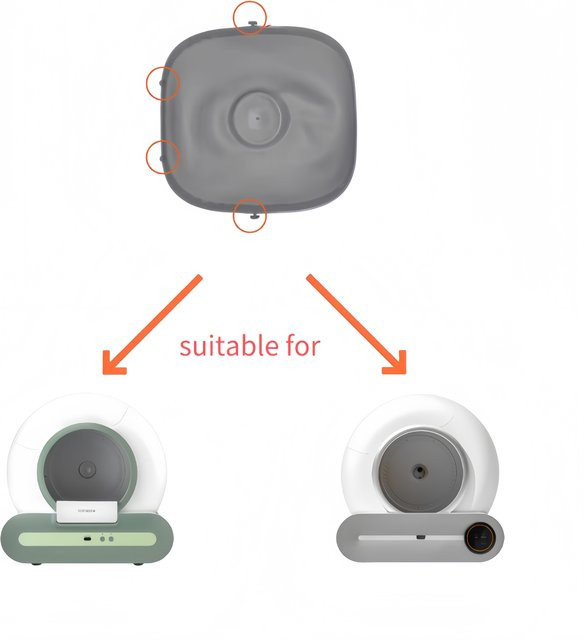 Tonepie Zubehör-Basismatte für die automatische intelligente Katzentoilette, Grau - Bild 1