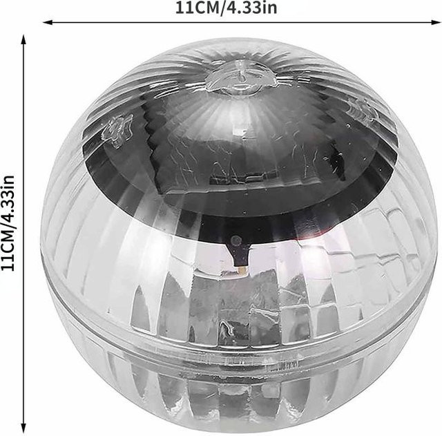 YH-Home & Kitchen Solar-Schwimmlichter RGB LED Kugellichter für Teich und Pool, Mehrfarbig, Durchmesser: 11,0 cm - Bild 1