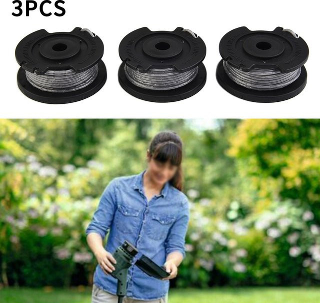 3er-Pack Bosch Trimmerspulen-Ersatzspulen für Easygrasscut 18V und Easygrasscut 23, Farbe: Schwarz - Bild 1