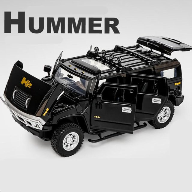 Linyi toy car Hummer H2, Modellauto, 1:24, Metall, Licht und Sound, ab 18 Jahre - Bild 1