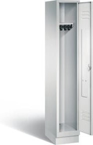 C+P Garderobenschrank Classic in Lichtgrau mit Garderobenstange und Ablageböden, H: 180 cm, B: 32 cm, T: 50 cm - Bild 1