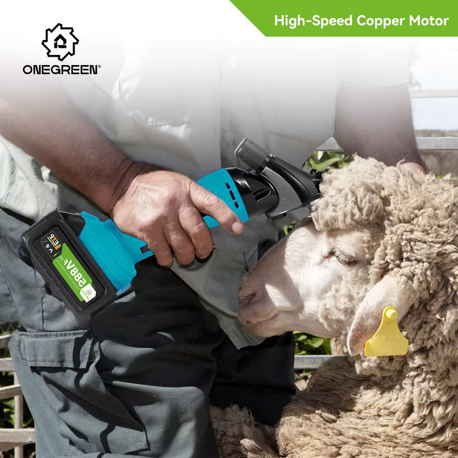 ONEGREEN elektrische Wollschere kabellos mit 6 Gängen und 13 Zähnen für Makita 18 V Akku - Bild 4
