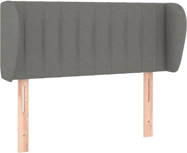 vidaXL Kopfteil mit Ohren in Dunkelgrau, gepolstertes Stoff-Kopfteil für das Schlafzimmer, B/T/H: 83 x 23 x 78-88 cm - Bild 1
