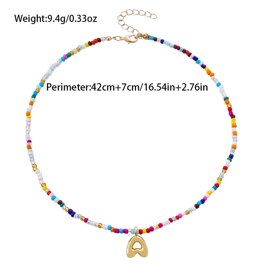 qpeach Choker-Halskette, Bunte Perlen, Vergoldet, Damen - Bild 1