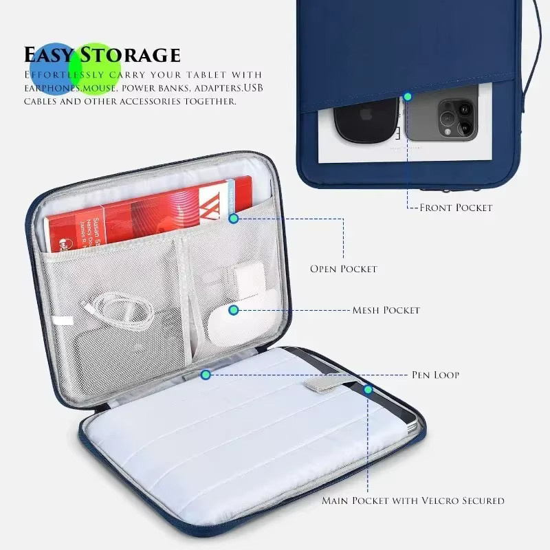 Multifunktionaler Dokumenten-Organizer Padfolio als Business-Halter und iPad-Tasche mit Reißverschluss in Pink oder Blau, B/H/T: 29 x 23 x 2 cm - Bild 3
