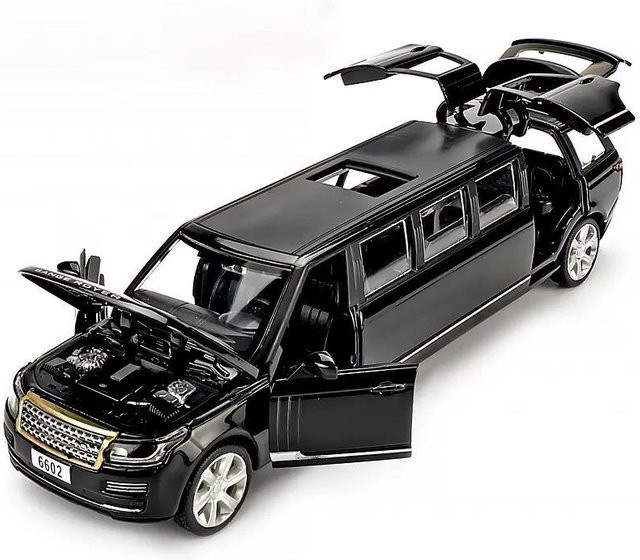 Fourall- Model Cars Land Range Rover, Spielzeugfahrzeug, 1:32, schwarz, mit Ton und Licht - Bild 1