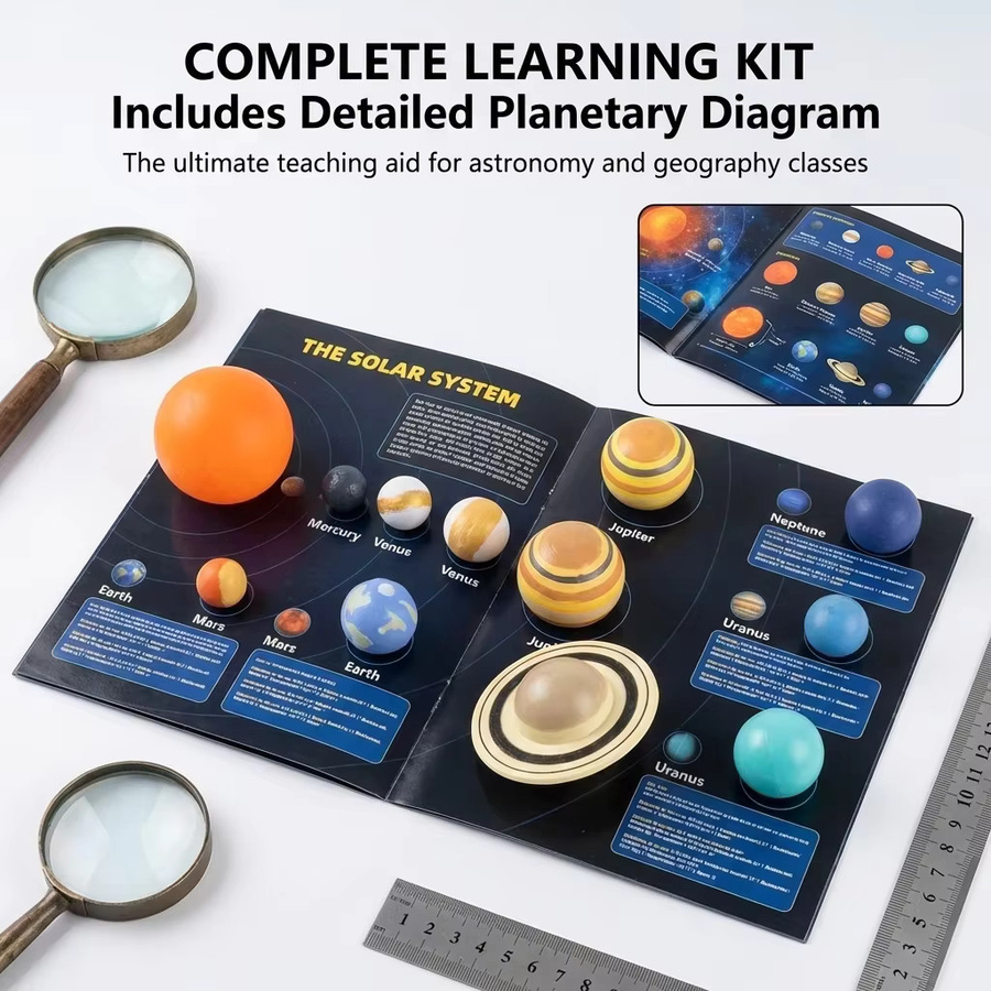 Meade Modell des Sonnensystems mit Planetenfiguren aus PVC in Multicolor als wissenschaftliches Lernspielzeug für Kinder - Bild 4