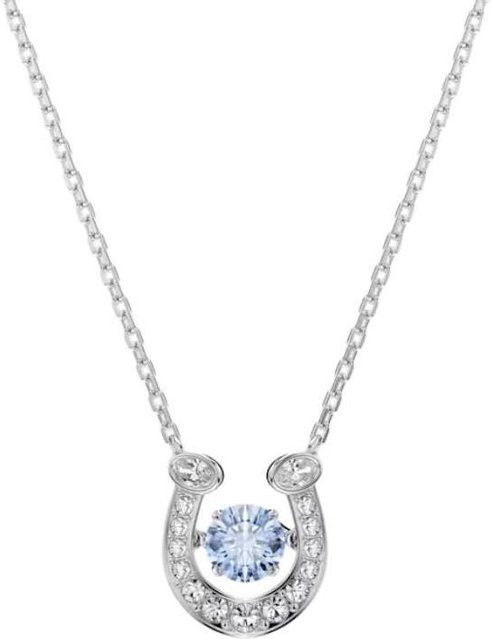 Swarovski Halskette, Zirkonia, Blau, Silber, Unisex - Bild 1