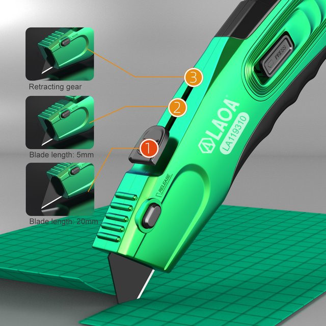 Einstellbarer LAOA Trapez-Nutzschneider mit dreifachem Startsystem aus Aluminiumlegierung in Grün - Bild 1