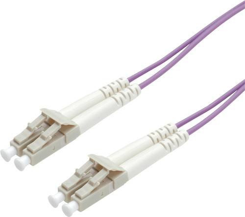 Roline LWL Anschlusskabel OM4 Multimode 50/125 µm Violett 10 m mit LC-Stecker auf LC-Stecker - Bild 1