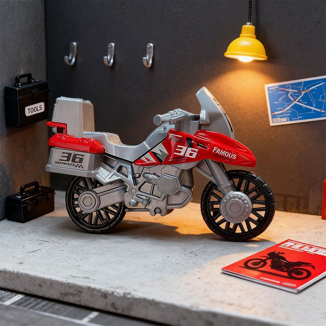 diffone Schlüsselanhänger 3D-Motorrad-Modell, Edelstahl, Silber, Herren - Bild 1