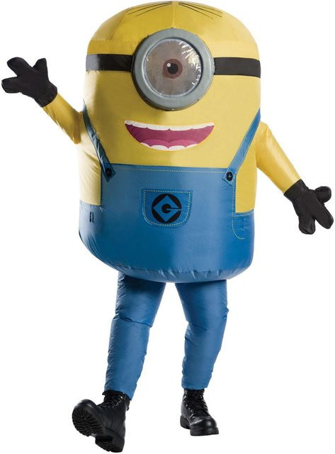 Minions Stuart aufblasbares Kostüm, Erwachsene, Unisex, Standard blue - Bild 1