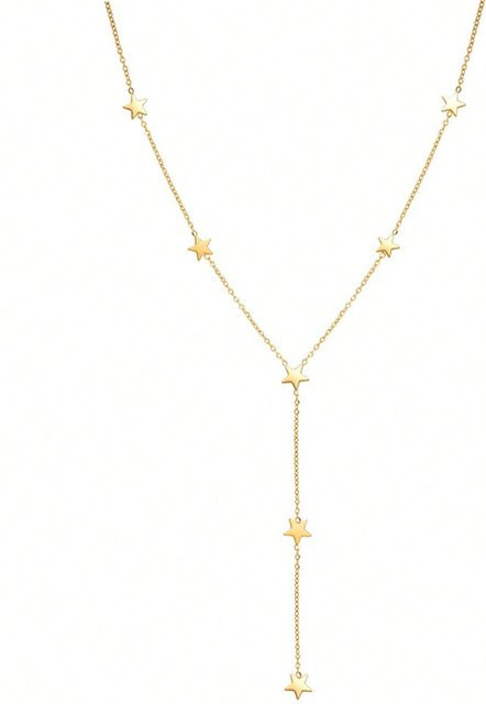 Lucky Star Jewelry Halskette, Edelstahlplattiert, 18K, Stern, Damen - Bild 1