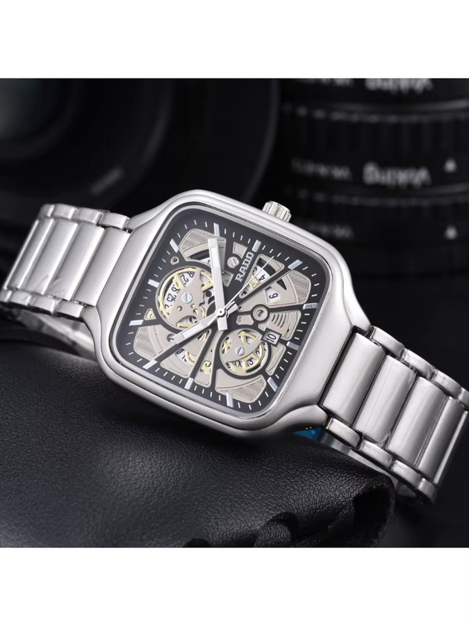 Rado Armbanduhr, Quarz, Edelstahl, Silber, Herren, Rechteckig - Bild 2
