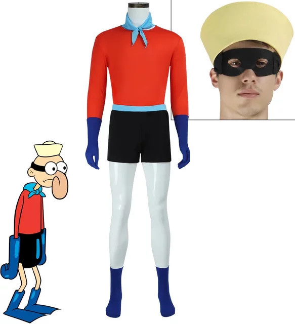 HHYRCOS Spongebob Meerjungmann-Cosplay-Kostüm, Barnacle-Outfit-Set, Unisex - Bild 1