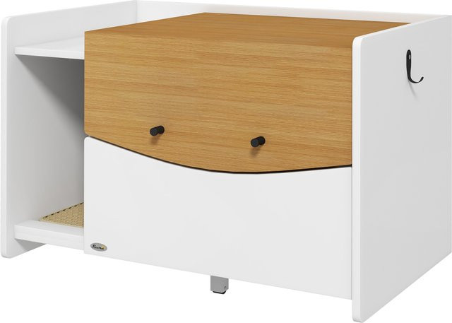 PawHut Katzenschrank für die Katzentoilette in Eiche mit ausziehbarem Fach und Streuauffangmatte, B/T/H: 50 x 78 x 51 cm - Bild 1
