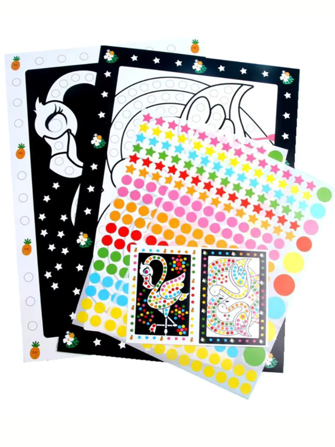 Lustige Puzzle Dot Aufkleber, Tiere, 10-teiliges Set, Bunt - Bild 6
