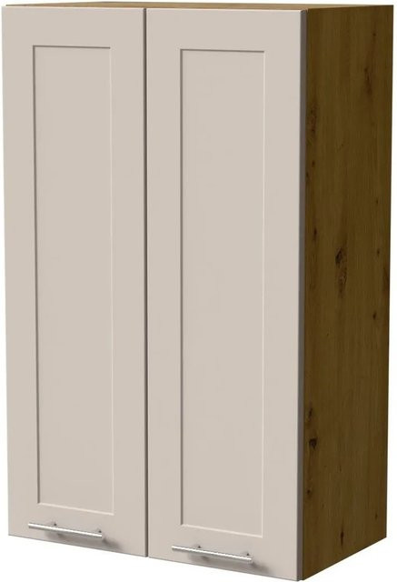 Feldmann-Wohnen Hängeschrank Oslo W4 Eiche Artisan und Kaschmir Matt B: 60 cm, T: 32,5 cm, H: 96 cm - Bild 1