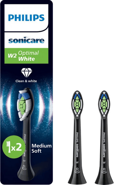 Philips Sonicare Optimal White HX6062/88, Schwarz, 2 Stück - Bild 1