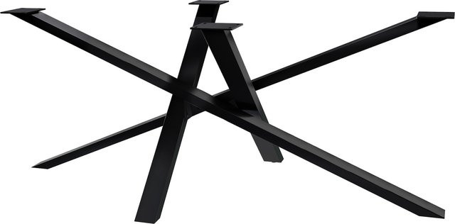 CLP Tischbeine Finney Tischgestell aus Metall in Schwarz Matt, Tischkufen für DIY-Esstische im Industrial Design, Höhe: 72 cm - Bild 1