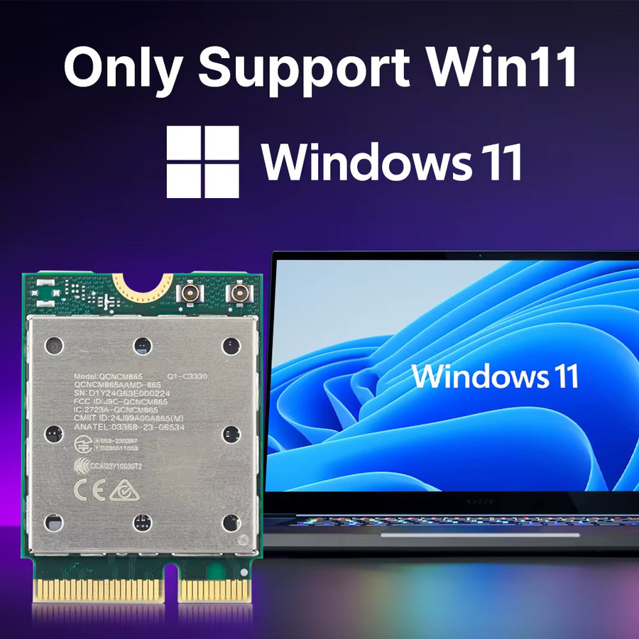 Fenvi WiFi 7 M.2 Netzwerkadapter mit Bluetooth 5.3 und Tri-Band Unterstützung für Windows 11 - Bild 3