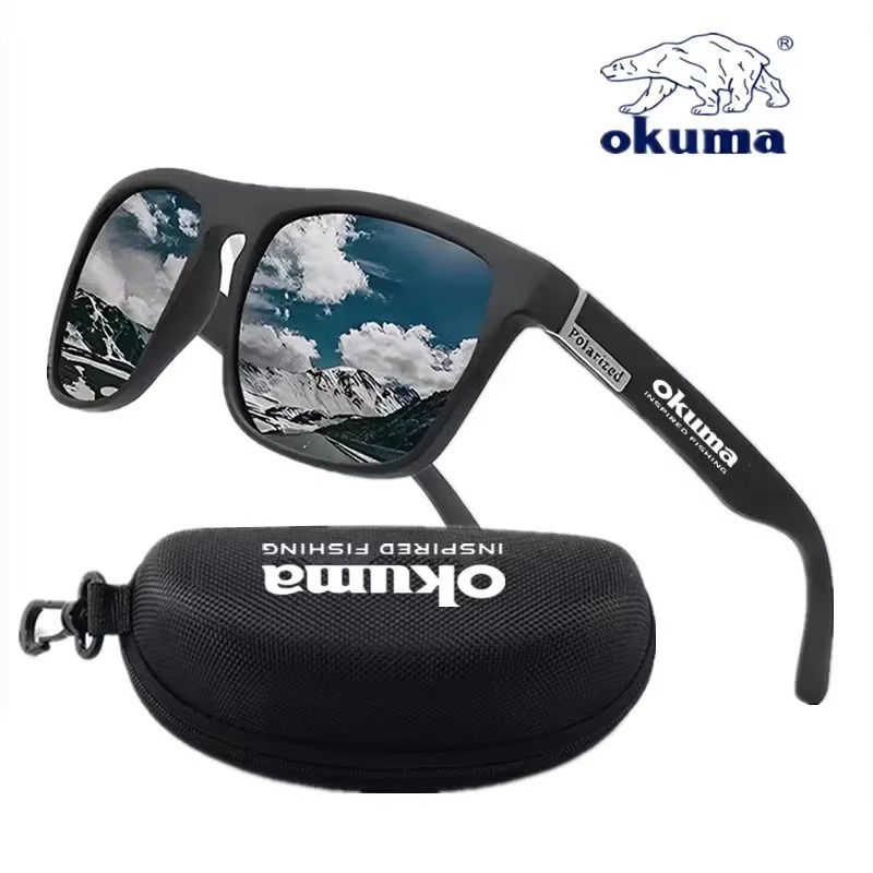 Okuma Sonnenbrille, Vollrand, Kunststoff, Unisex, schwarz, grün, polarisiert - Bild 2