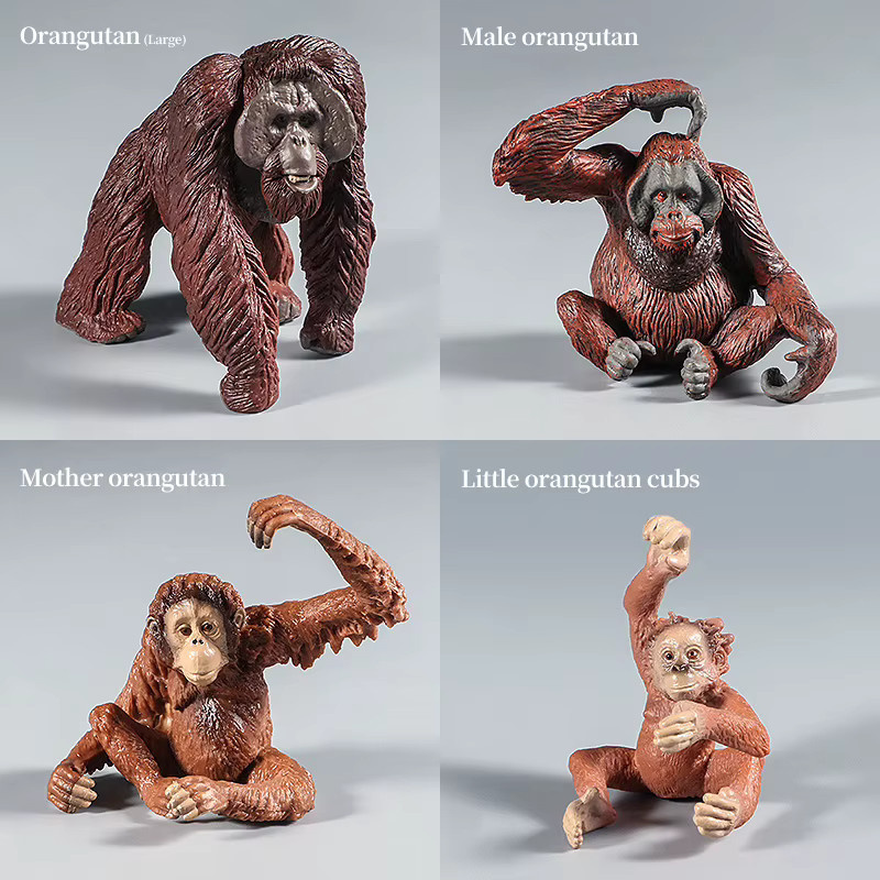 XIALIBAOMOWAN Wild Forest Orang-Utan-Set, Actionfiguren, Tiermodelle - Bild 3