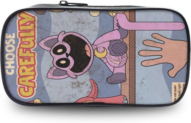 CrimsonCraft Catnap Poppy Playtime Federmäppchen für Schüler in Schwarz und Multicolour - Bild 1