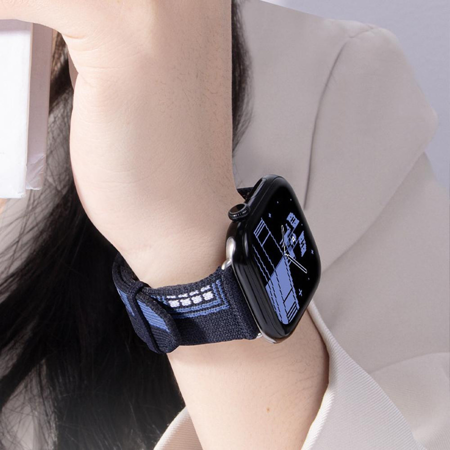 LUJING Nylon-Webarmband für Apple Watch Ultra und iWatch Serie 11 10 9 8 7 6 5 SE3 in Grün - Bild 4