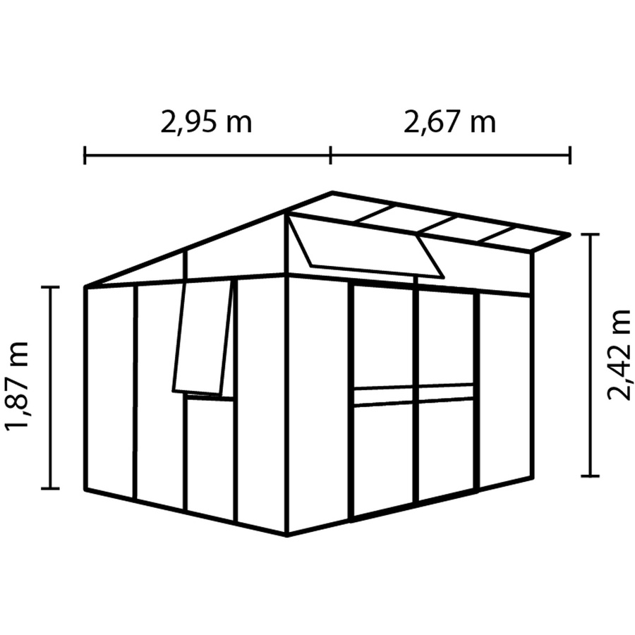 Vitavia Gewächshaus Aphrodite 7800 in Weiß mit 10 mm HKP und 7,8 m² Fläche - Bild 2