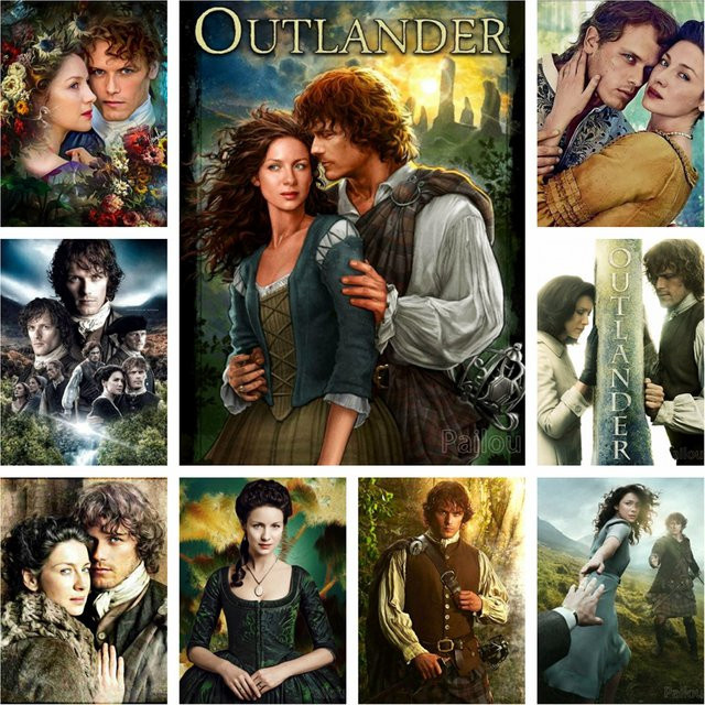 YUTTEE Diamantmalerei Outlander Jamie Fraser Motiv als Kristall-Foto-Kunstwerk in Mehrfarbig - Bild 1