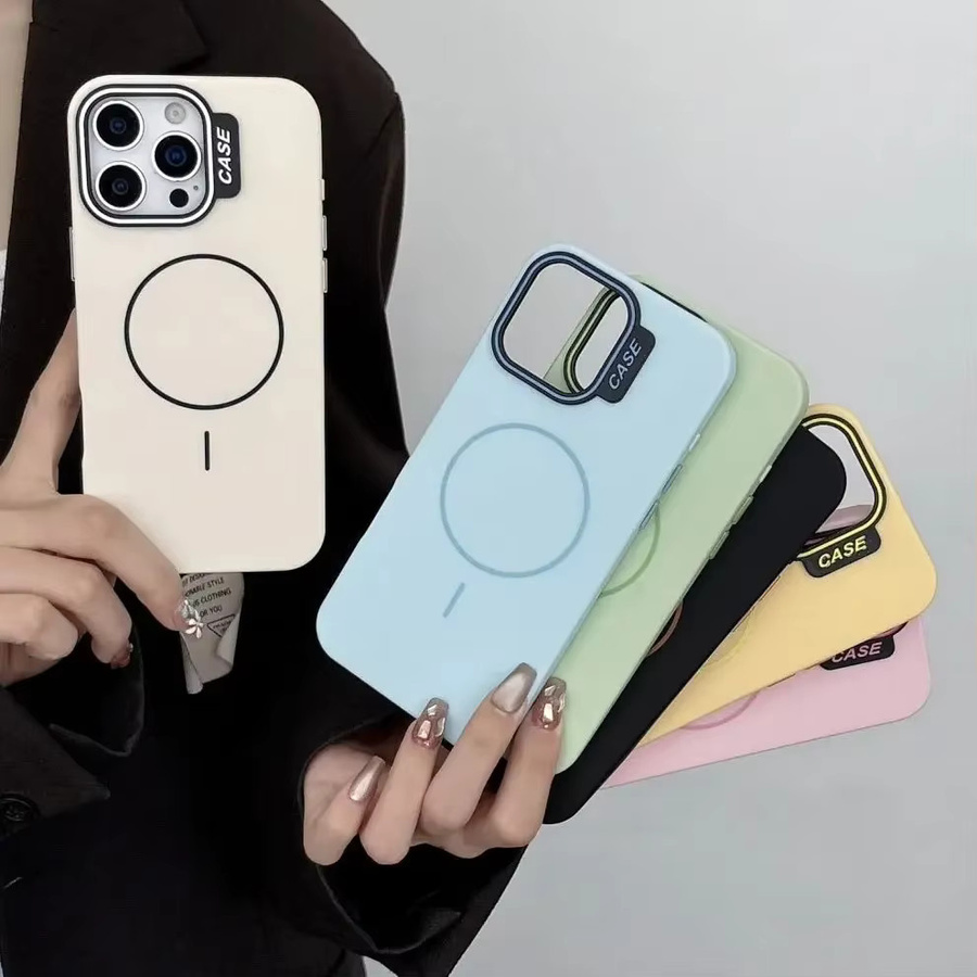 Luxuriöse Macaron Silikon-Schutzhülle für Apple iPhone in Grün mit magnetischer kabelloser Ladefunktion - Bild 1