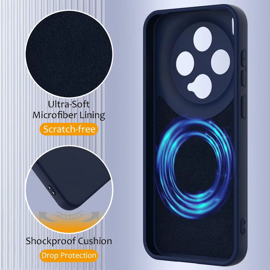 Magnetische Flüssigsilikonhülle für Vivo Smartphones in Rot oder Blau - Bild 4